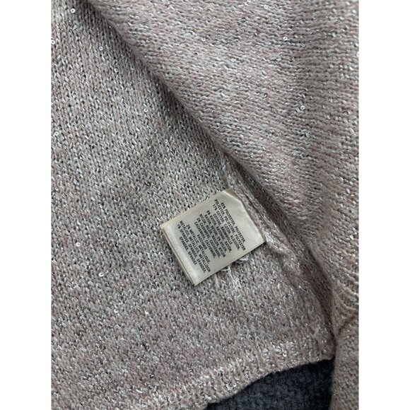 Knitted & Knotted Anthropologie Cashmere Sweater Women's Small Metallic Open - Picture 6 of 8